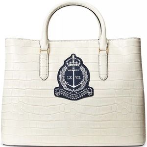Lauren Ralph Lauren Marcy Crest-Patch
Large Satchel - Vanilla, bag, purse